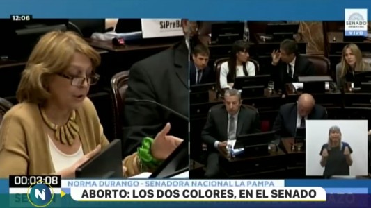 Aborto: los dos colores en el Senado