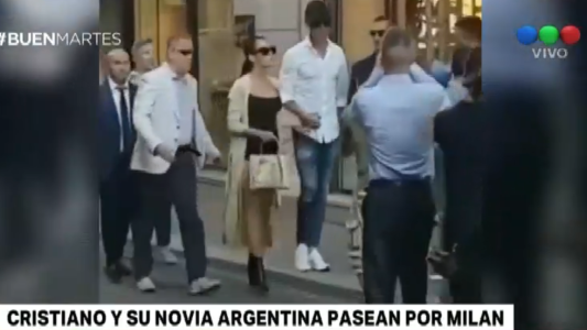 Cristiano Ronaldo y su novia argentina revolucionaron las calles de Milan