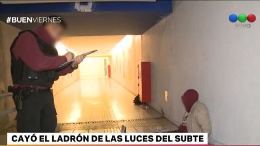 Cayó el ladrón de las luces del subte