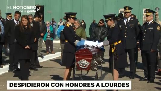 Despedida con honores: adiós a Lourdes, la policía asesinada en Ituzaingó