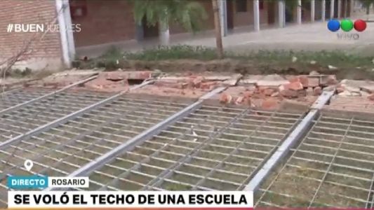 Ráfagas de 90 kilómetros por hora provocaron destrozos en Rosario
