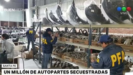 Cayó "la banda de los 13": secuestraron 1 millón de autopartes