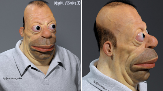 Así luciría Homero Simpson en la vida real