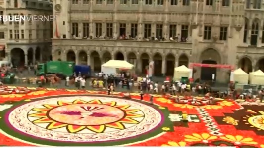 Una alfombra gigante de flores