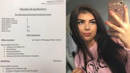 El brutal currículum que un padre escribió sobre su hija de 16 años: "Es impuntual, perezosa y maleducada"