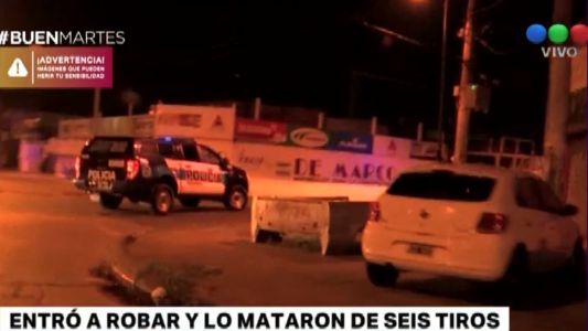 Entró a robar y lo mataron de seis tiros