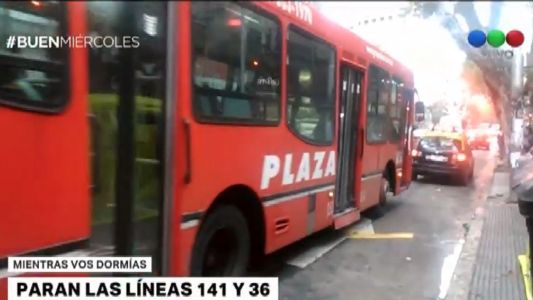 Paro en las líneas de colectivos141 y 36 por tiempo indeterminado