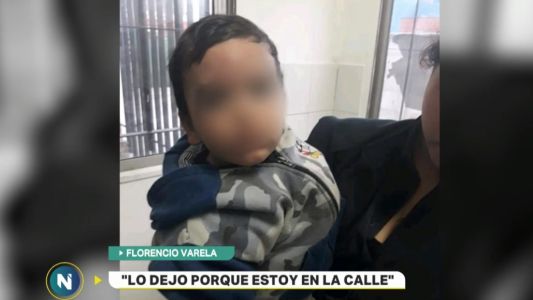 "Lo dejo porque estoy en la calle": abandonó a su hijo de un año