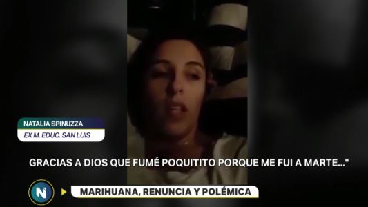 San Luis: la ministra de Educación que fumó marihuana presentó su renuncia y habló de "extorsión" (1)