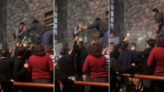 Córdoba: estudiantes retiraron la imagen de la Virgen de la Universidad Nacional