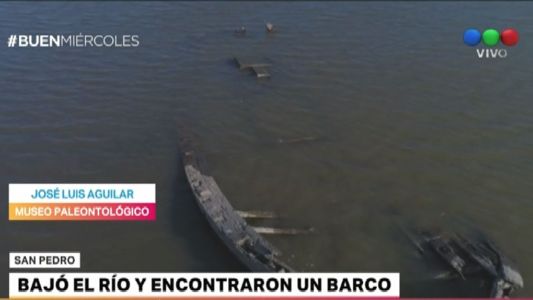 Bajó el río y encontraron un barco