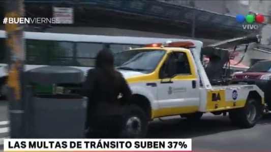 Las multas de tránsito aumentan 37%