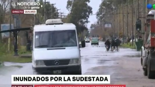 Inundados por la sudestada
