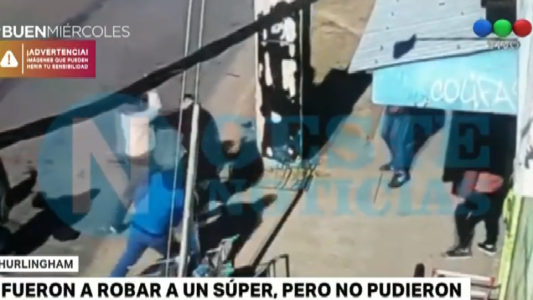 Entraron a robar a un supermercado y los echaron a palazos