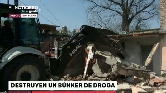 VIDEO: así destruyen un bunker de drogas al lado de la Salada
