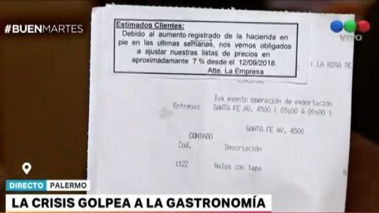 La gastronomía, en crisis