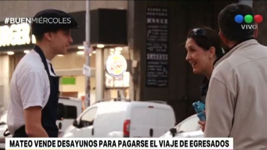 Vende galletitas y café para pagarse el viaje de egresados
