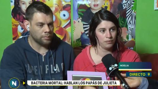Los papás de la nena de siete años que murió por estreptococo: "Los médicos no sabían de la bacteria"