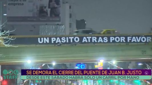 Se demora el cierre del puente de Juan B. Justo