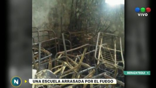 Dos jóvenes de 18 años fueron demorados por el incendio en la escuela de Berazategui