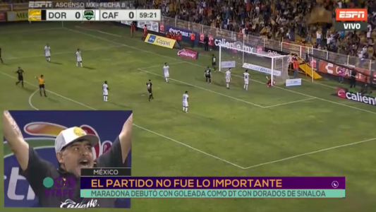Maradona debutó con goleada como DT con Dorados de Sinaloa