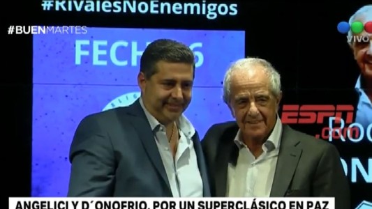 Angelici y D'Onofrio, por un superclásico en paz