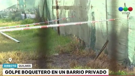 Cavaron un túnel y le robaron a una familia en un country de Quilmes