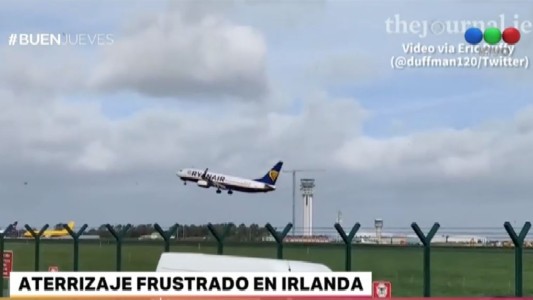 Una fuerte tormenta impidió el aterrizaje de un avión en Irlanda
