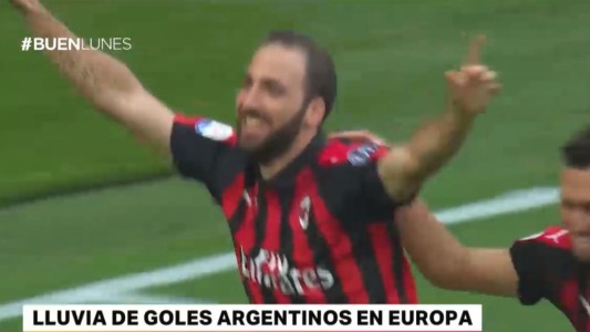 Lluvia de goles argentinos en Europa (1)