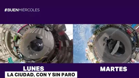 La ciudad, con y sin paro
