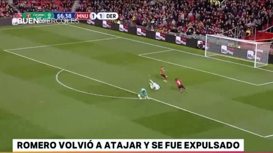 Romero volvió a atajar y se fue expulsado