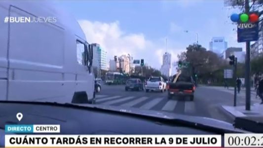 Cerraron dos carriles de la Av. 9 de Julio por los Juegos Olímpicos de la Juventud