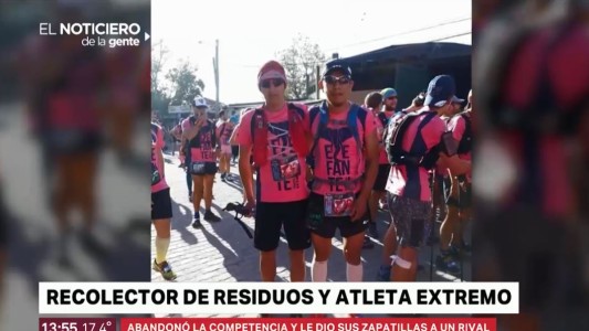 Conmovedor: abandonó una carrera y le dio sus zapatillas a un rival