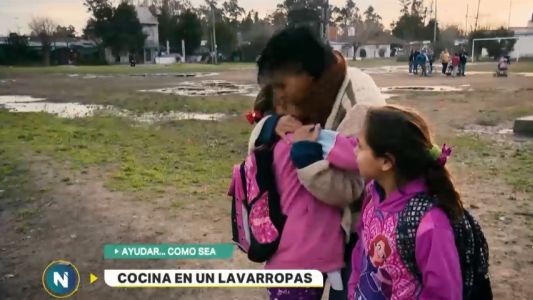 Ingenio solidario: cocina en un lavarropas para que coman los más chicos