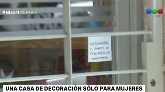Un local de decoración le prohíbe el ingreso a los hombres