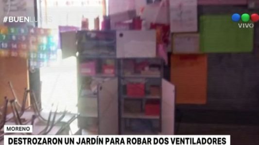 Destrozaron un jardín de infantes para robar dos ventiladores