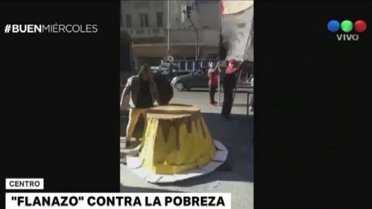 "Flanazo" contra la pobreza en el centro porteño