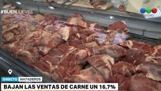 Las ventas de carne bajan un 16,7%