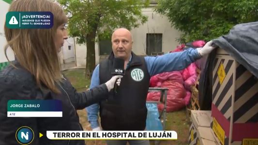 Hay dos toneladas de residuos patológicos en el estacionamiento del Hospital de Luján