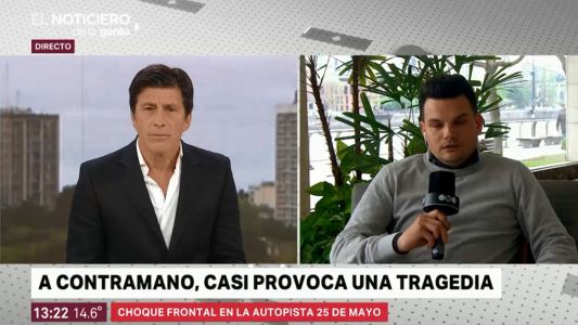 A contramano, casi provoca una tragedia