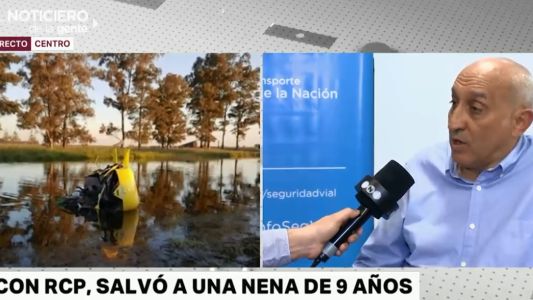 Iba por la ruta, vio caer a un helicóptero y rescató a una familia