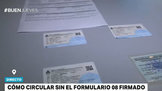 Cómo circular sin el formulario 08 firmado