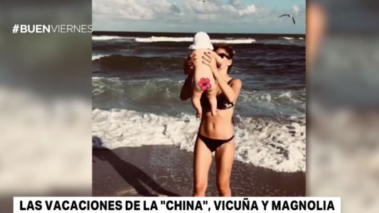 Las vacaciones de la "China" Suárez y Vicuña junto a Magnolia