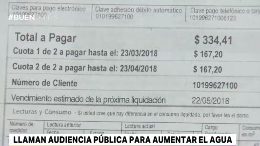 Llaman a audiencia pública para aumentar el agua