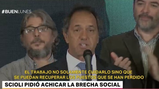 Scioli: "Para pacificar el país hay que achicar la brecha social"