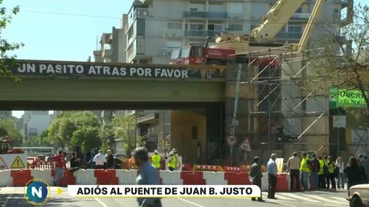 Desde hoy cierran la avenida Córdoba para seguir desmontando el puente de Juan B. Justo