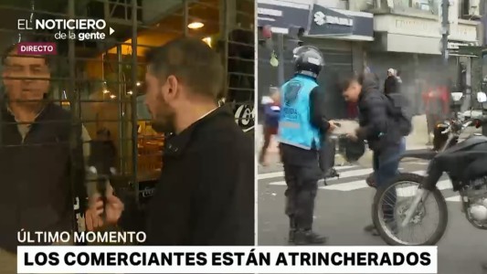 Incidentes en Congreso: comerciantes atrincherados en sus locales