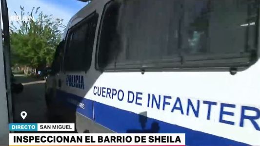 Inspeccionan el barrio de Sheila