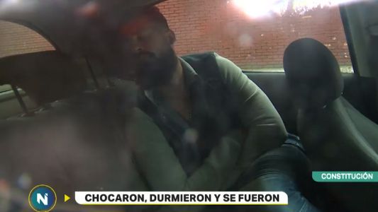La novela del accidente: chocó, durmió y se fue