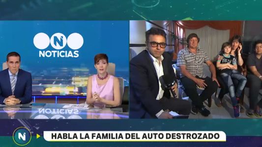 Habla la familia del auto destrozado